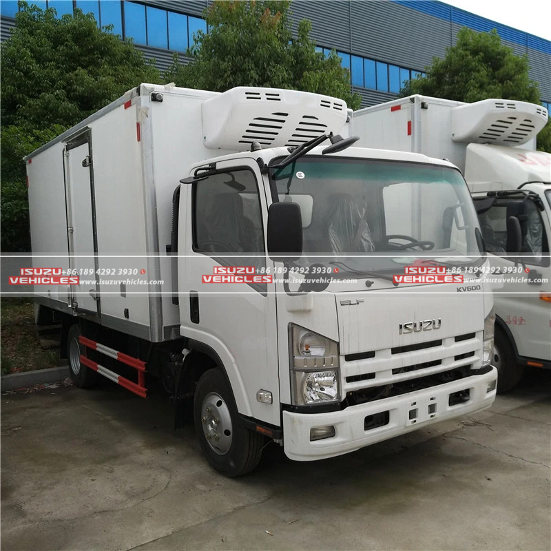 ISUZU Caminhão refrigerador para transporte de carnes e legumes frescos